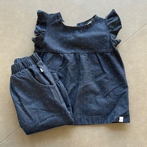 SOLD NWOT. Mori Jean flutter sleeve and pant set
